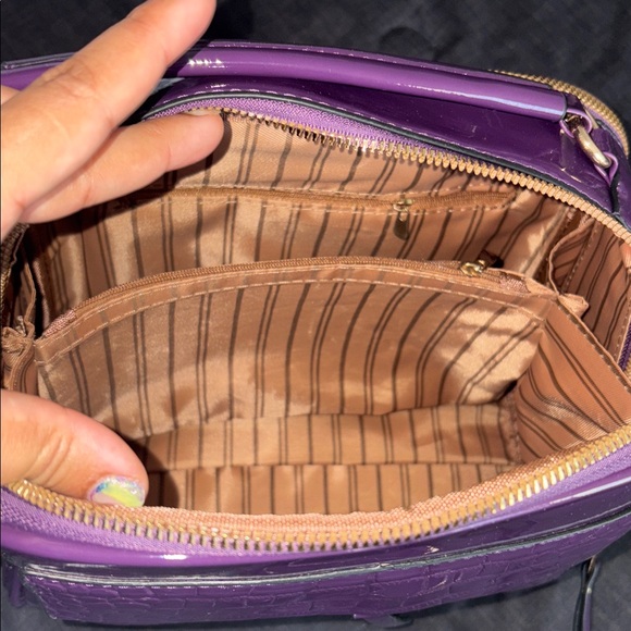 Purple Crocodile-Embossed Women's Bag - Picture 5 of 5